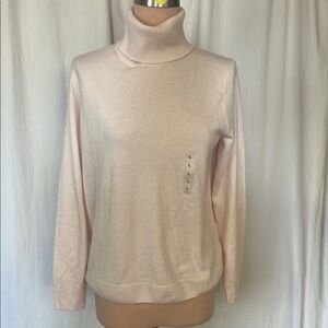 Uniqlo light pink cashmere Cowl  turtleneck Sweater nwot